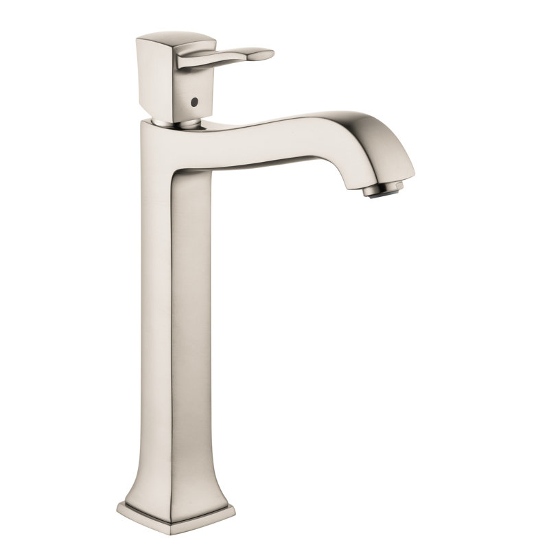 Robinet Hansgrohe Metropol Classic à un trou avec assemblage de drain, 1,2 gallon par minute, Nickel brossé