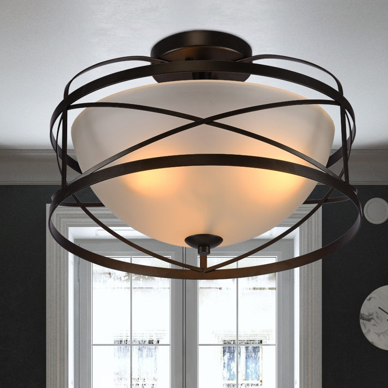 Broward Glass Semi Flush Mount