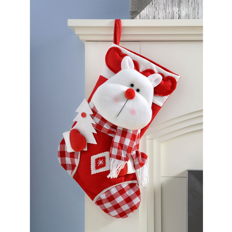 Stocking, Red/ White