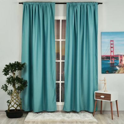Panneaux de rideaux obscurcissants en satin de couleur unie