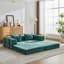 Canapé à compression, canapé-lit convertible au sol avec structure de forme fixe, canapé modulaire sans os sans causeuse, sans assemblage requis, tissu chenille, pour la chambre à coucher du salon-1502419050