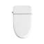 Toilette intelligente en céramique avec buse autonettoyante, siège chauffant, nuit, chasse d'eau à bouton, télécommande, ralentissement silencieux, fermeture en douceur, 3 options de chauffage automatique, choix de température de contrôle blanc,