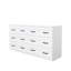 Armoire moderne avec 6 tiroirs, commode en bois pour le rangement et l'organisation dans le salon, la chambre à coucher ou le couloir