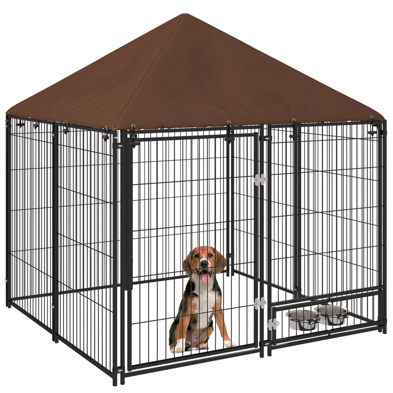 En dehors du chenil, enclos pour chiot 4,6 pi x 4,6 pi x 5 pi