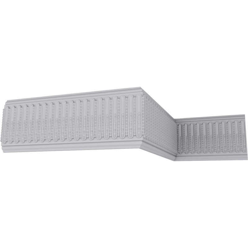 White High Density Urethane Temple Chair Rail Moulding