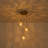 3-Light Clear Hammered Glass Chandelier