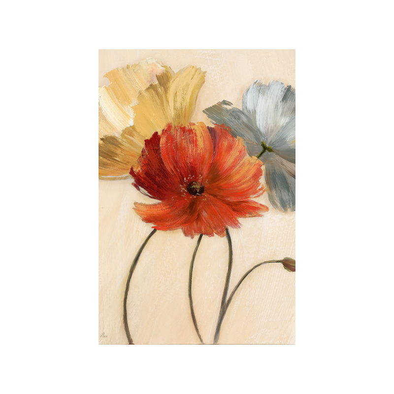 Poppy Palette I - Wrapped Canvas Painting, 152.5 cm H x 101.5 cm W