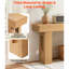 Console de 63 pouces pour différentes pièces, style, design étroit, espace de présentation spacieux, table basse derrière le canapé, mince et compacte, trois compartiments cachés, tablette inférieure ouverte, finition