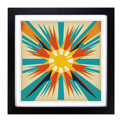 Sun Mid-Century - Framed Print