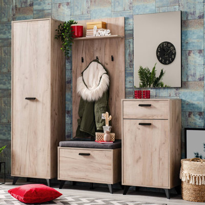 Dru Hallway Set with Storage Bench and Shoe Storage
