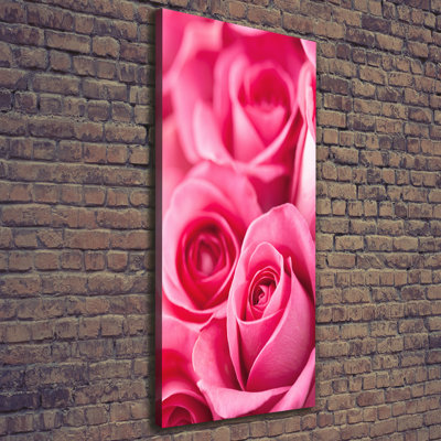 Pink Roses - Wrapped Canvas Print