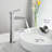 Modern One Hole Lavatory Sink Faucet - Tall Single Handle Bathroom Tap In Brushed Nickel Look Fashion-121768078
