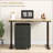 Cabinets, HOMCOM 3-Drawer Home Office Storage with Removable Tray | Rolling Under Desk Printer Stand | Black | Melamine-Coated Particle Board-1234299711