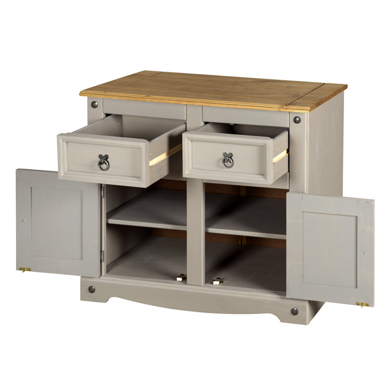Wamego 87cm Solid Wood Sideboard