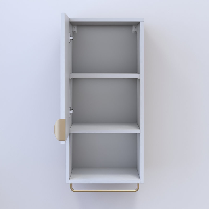 Bali 13.6" Bookcase with Matte Finish, White