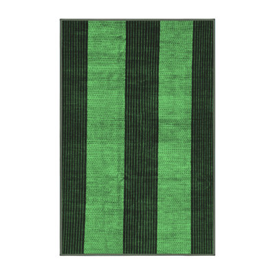 Washable Striped Indoor Rug