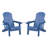 2-Piece Dark Blue All-Season Outdoor Lounge Chairs, Stainless Steel & Wood+Plastic Construction,  For Patio Leisure, Garden Relaxation Moments & Year-Round Outdoor Leisure Spaces-238750801