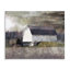 «Stormy Sky Country Farm Barn Murky Field Landscape» par Bluebird Barn - peinture à cadre flottant sur bois-118195011-118195015