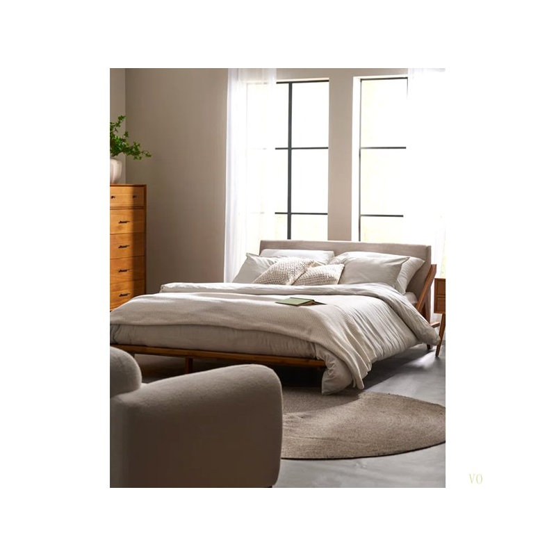 Lit plateforme tapissier Breonca (Grand lit)