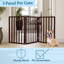 Barrière de sécurité PETMAKER pour animaux de compagnie, 3 panneaux pliables, pour escaliers ou portes, 137 x 81 cm, autoportante, pour chiens et chats, extensible et portable.-33893610-33893613
