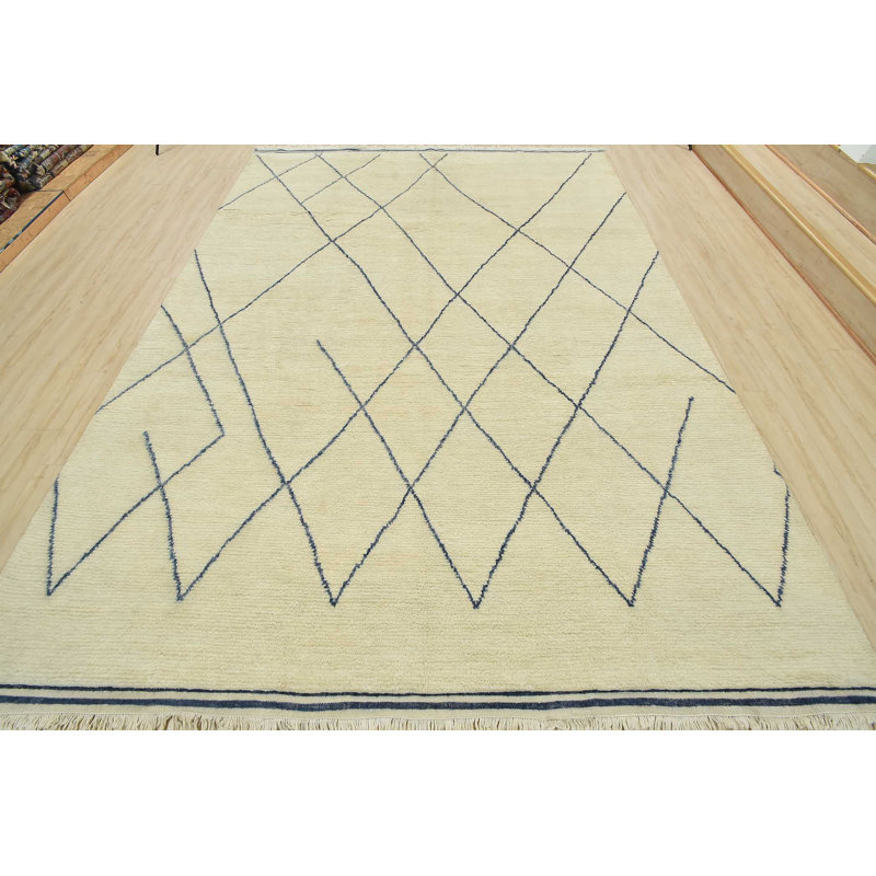 Hand Knotted Wool Moroccan Indoor Rug