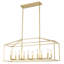 10 - Light 38" Wide Dimmable Kitchen Island Square / Rectangle Chandelier Farmhouse Linear Pendant for Dining Room-257170433