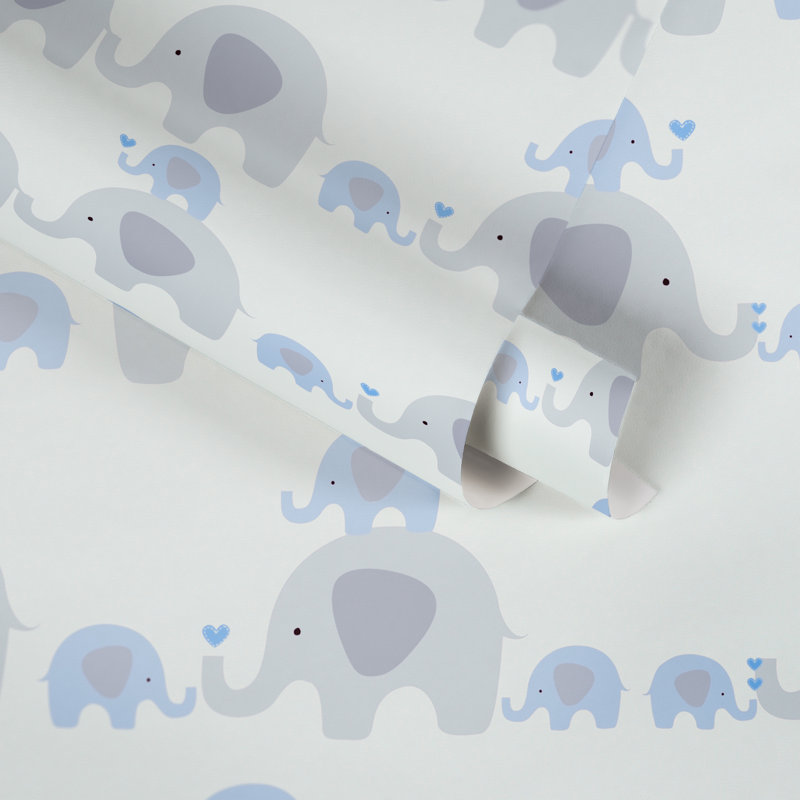 Toledo 10.05m x 53cm Matte Wallpaper Roll, Blue/Grey/White