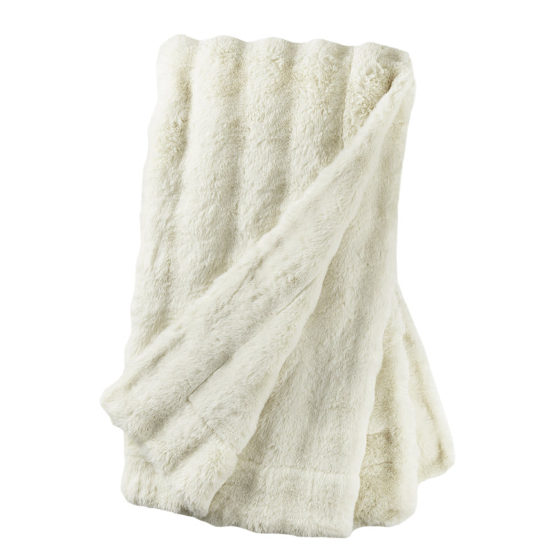 Fab Faux Throw, Ivory