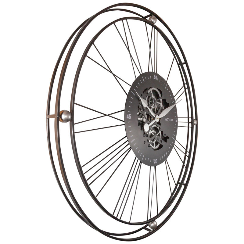 Metal Wall Clock, Silver