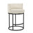 26"Sculptural Swivel Counter Stool Modern Barrel-Back With Cylindrical Metal Frame And Full-Round Seat-283701515