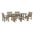 Ensemble de salle à manger avec table et accoudoirs de jardin 6 pièces Laguna Poly