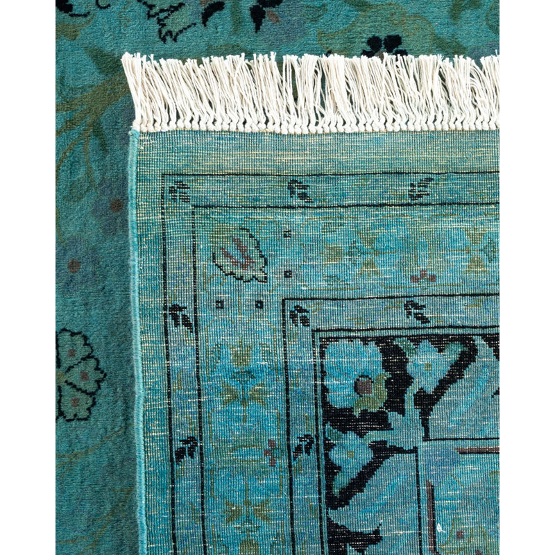 Holsworth One-of-a-Kind 9' 0" X 12' 0" New Age Wool Area Rug Blue