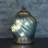 Blue LED Lanterns Twisted Iridescent Moroccan Style Lantern