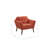 Lounge Chair With Arm Support, Mid Century Modern Design, Button , Solid Wood Legs In Pecan, 37"W X 29.5"D 31.5"H Chair, Upholstery, Comfortable , Pecan Legs,-2117762146
