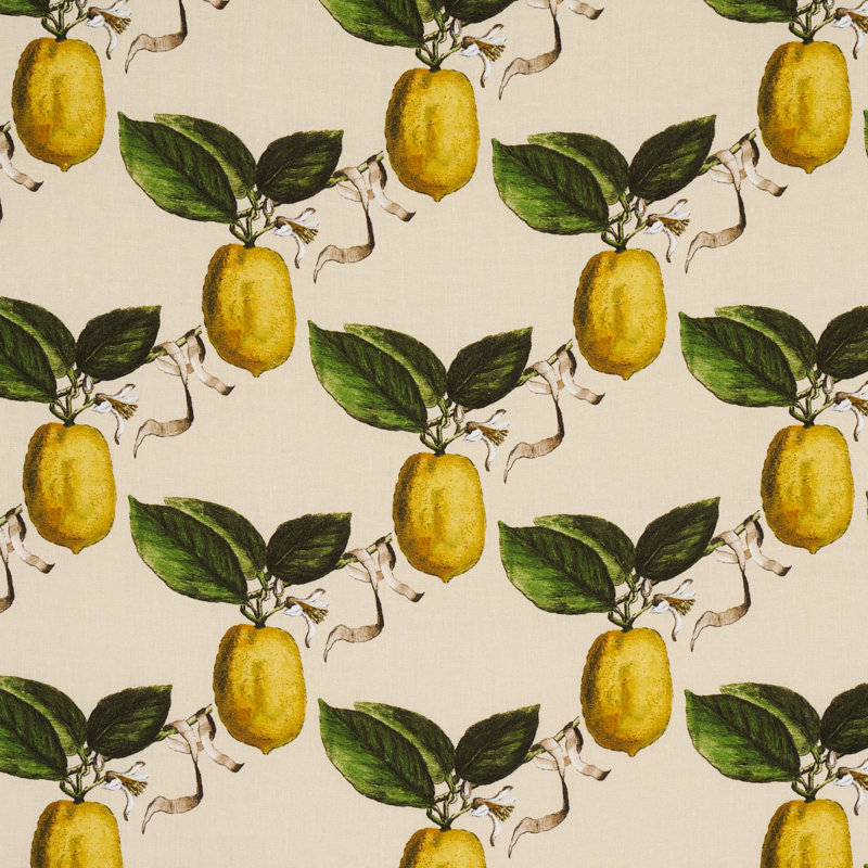 Schumacher x Johnson Hartig Le Citron Fabric, Natural