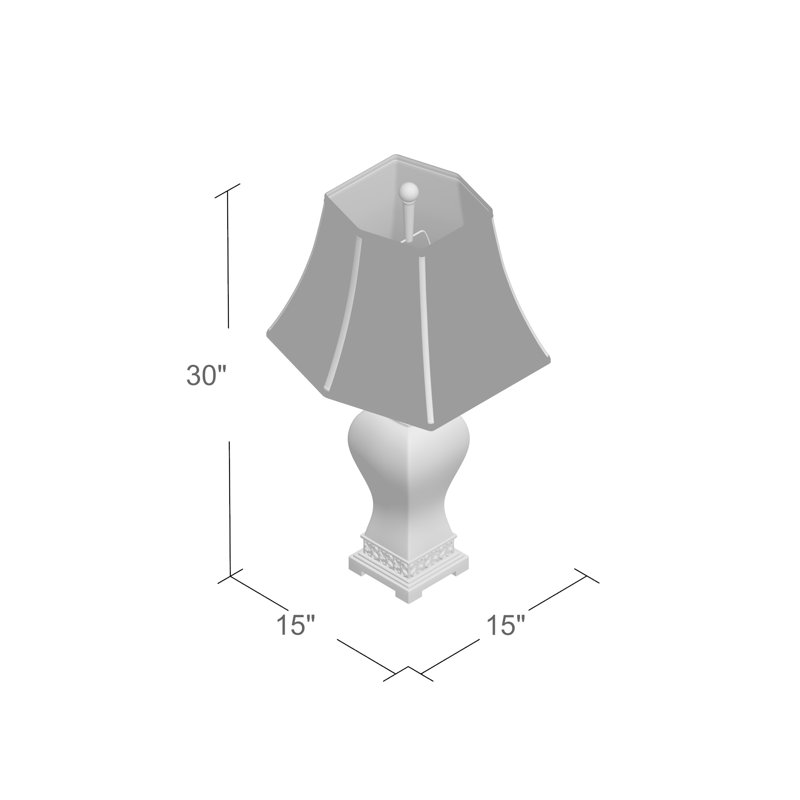 Polystone Room Table Lamp with Tapered Shade