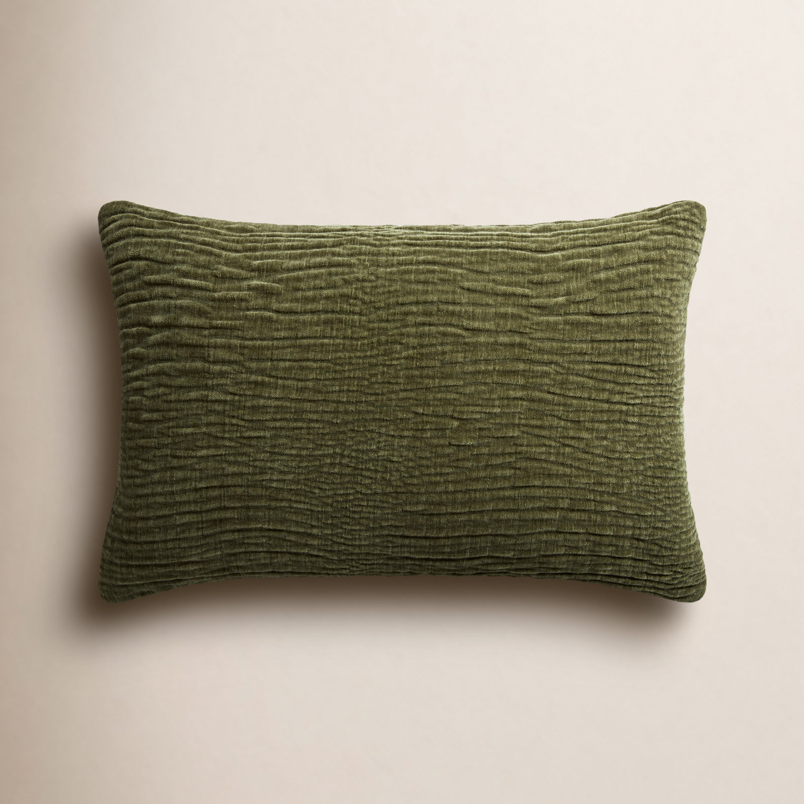 Edan Throw Pillow, Down, 13"H x 21"W, Olive