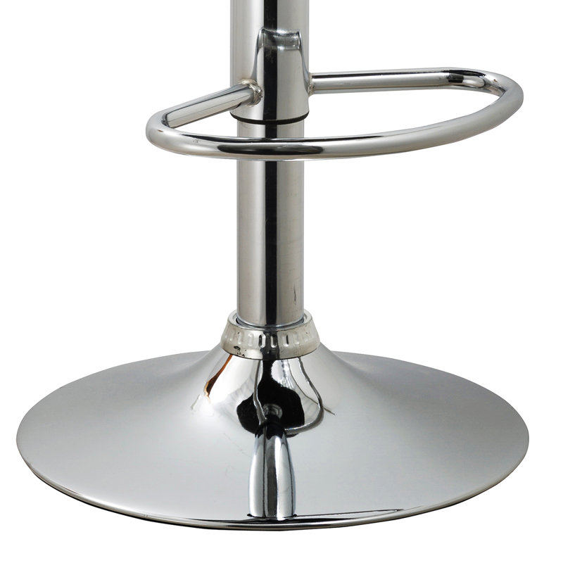 Aryelle Swivel Upholstered Adjustable Height Counter Stool with Metal Frame, Black
