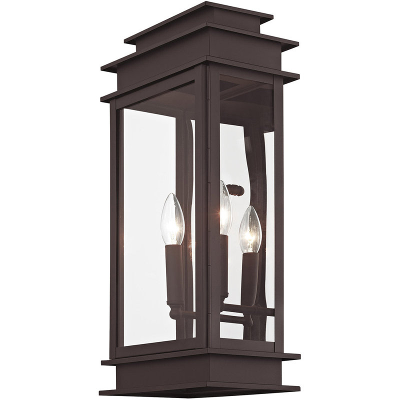 Cortana Solid Brass Wall Light, Bronze, 19" H x 9.5" W x 9.5" D