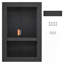 Niche de douche prête pour le carrelage 16 po x 24 po, organisateur à double tablette, niche carrée encastrée murale encastrée, niche de rangement scellée à savon moderne pour salle de bain