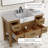 Maxbano Farmhouse 48" Single Bathroom Vanity With White Stone Sink