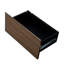 Table basse extensible avec 2 tiroirs - Brun noyer, rectangulaire, longueur réglable pratique pour les tiroirs de salon, rectangulaire