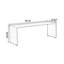 Bureau rectangulaire en bois massif brun foncé-46320062