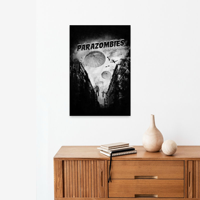 Death From Above Zombies Surreal Contemporary Bird Architecture City Wall Art Print, 60.96cm H x 40.64cm W
