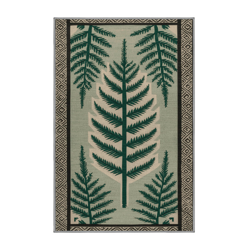  Tapis lavable de fougère du désert, Tapis de couloir 2 pi x 4 pi