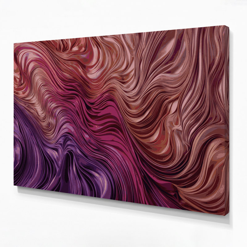 «Gradient Abstract 24», art mural sur toile rouge, H 12 po x l 18 po