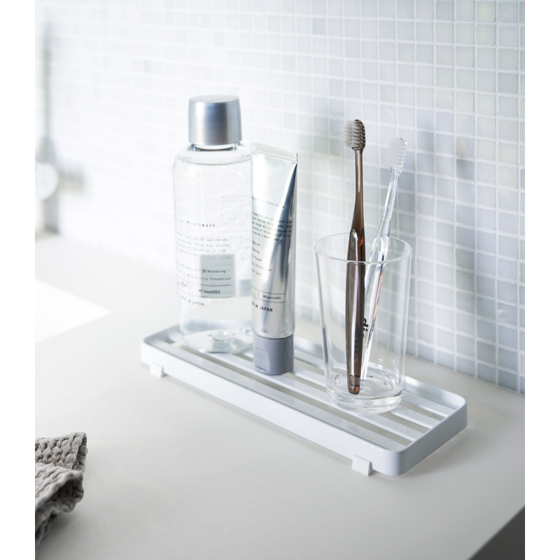 Plateau pour accessoires de salle de bain Knoxlee, Blanc