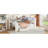 Wood Twin Platform Bed With Ample Storage Shelves, 2 Drawers, Charging Ports, Led Ambiance, Desk And Elegant Upholstered Headboard, White Beige Featuring 8 Function, 7 - Color Led, Soft +-1322429974