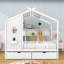 Lit plateforme en bois avec 2 tiroirs Alakai-333855543-333855542