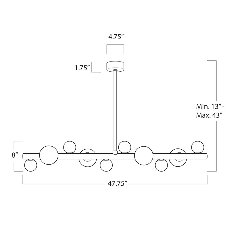 Styx 10 - Light Chandelier, Oil Rubbed Bronze